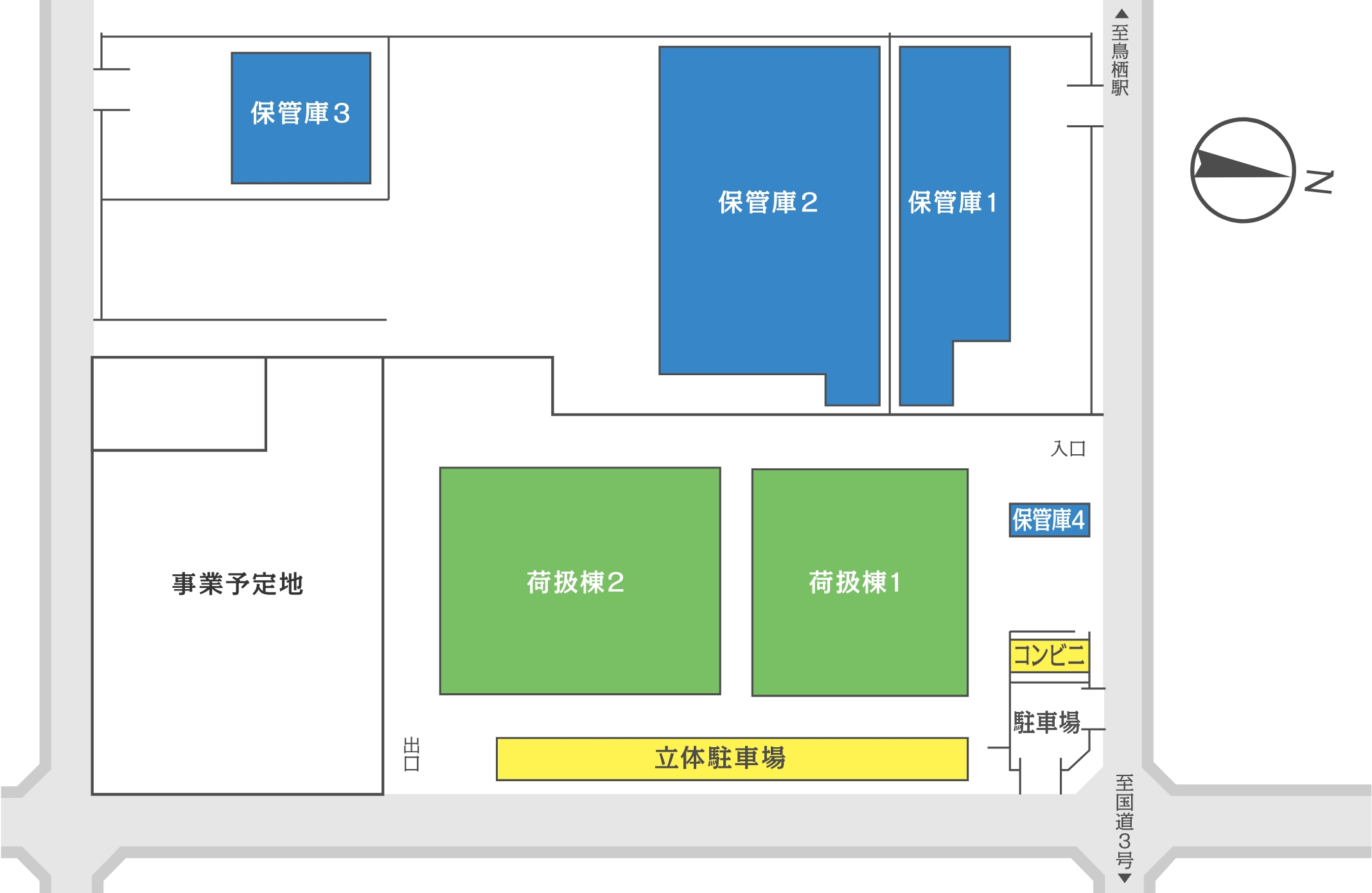 鳥栖トラックターミナル構内配置図